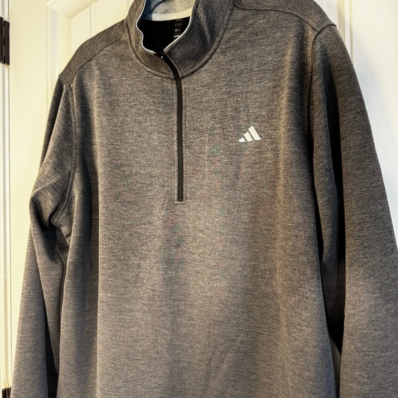Adidas Charcoal Quarter-Zip Top NWT - Picture 2 of 5